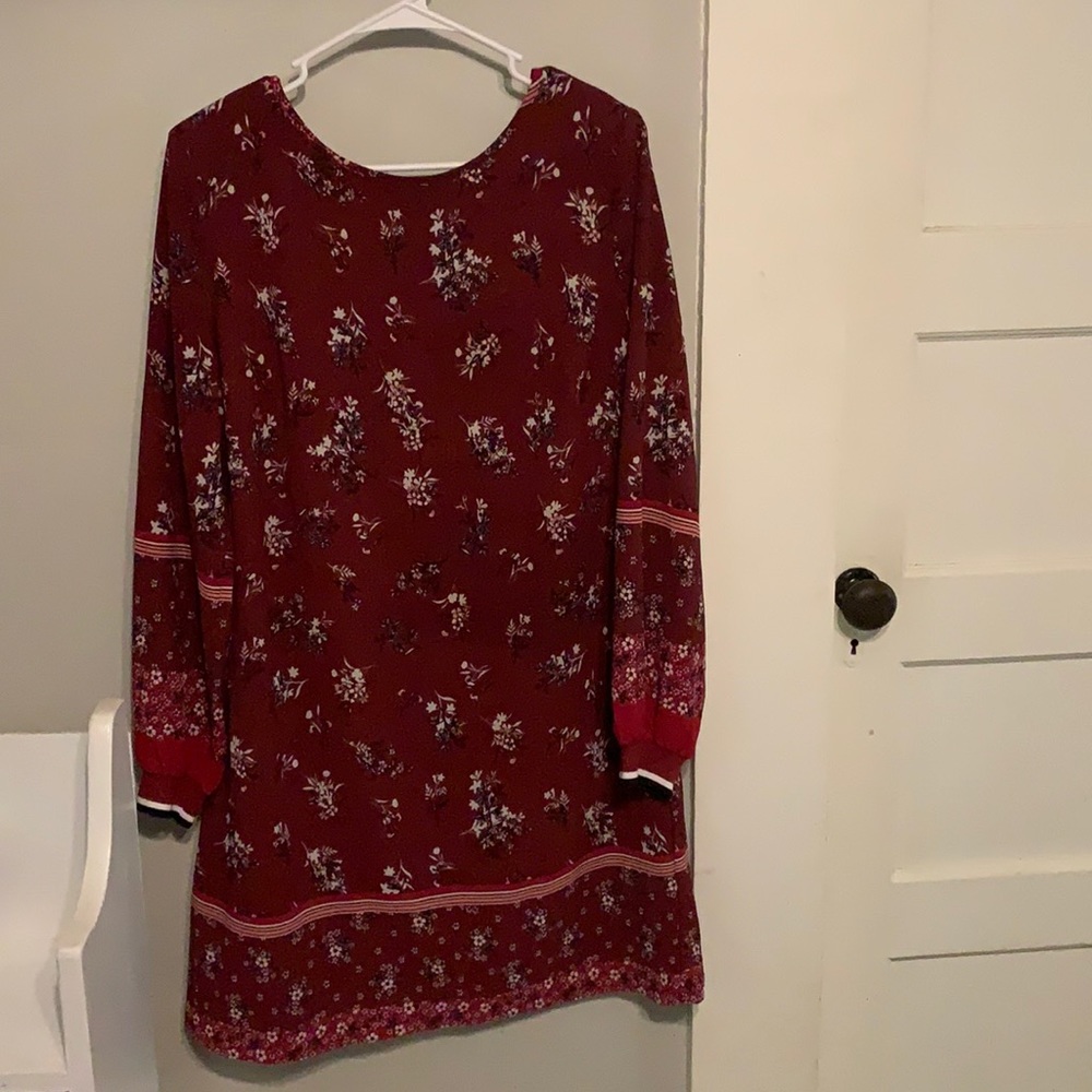 Red Sporty Floral Dress Like New